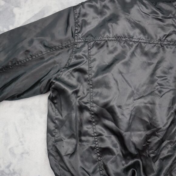 X Mail Jacket Mens XXL Black Long Sleeve Banded Cuffs Casual Full Zip Pockets - Picture 15 of 16